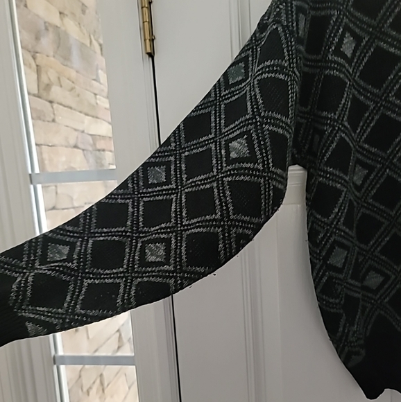 Pacific Winds Mens Sweater Black Gray Size Large Vintage - Picture 4 of 4